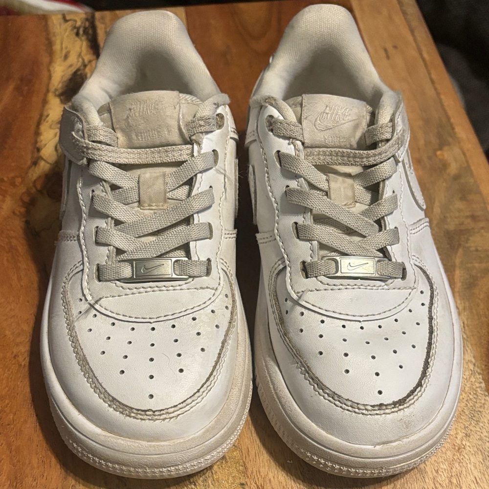 Nike Kids White Leather Sneakers